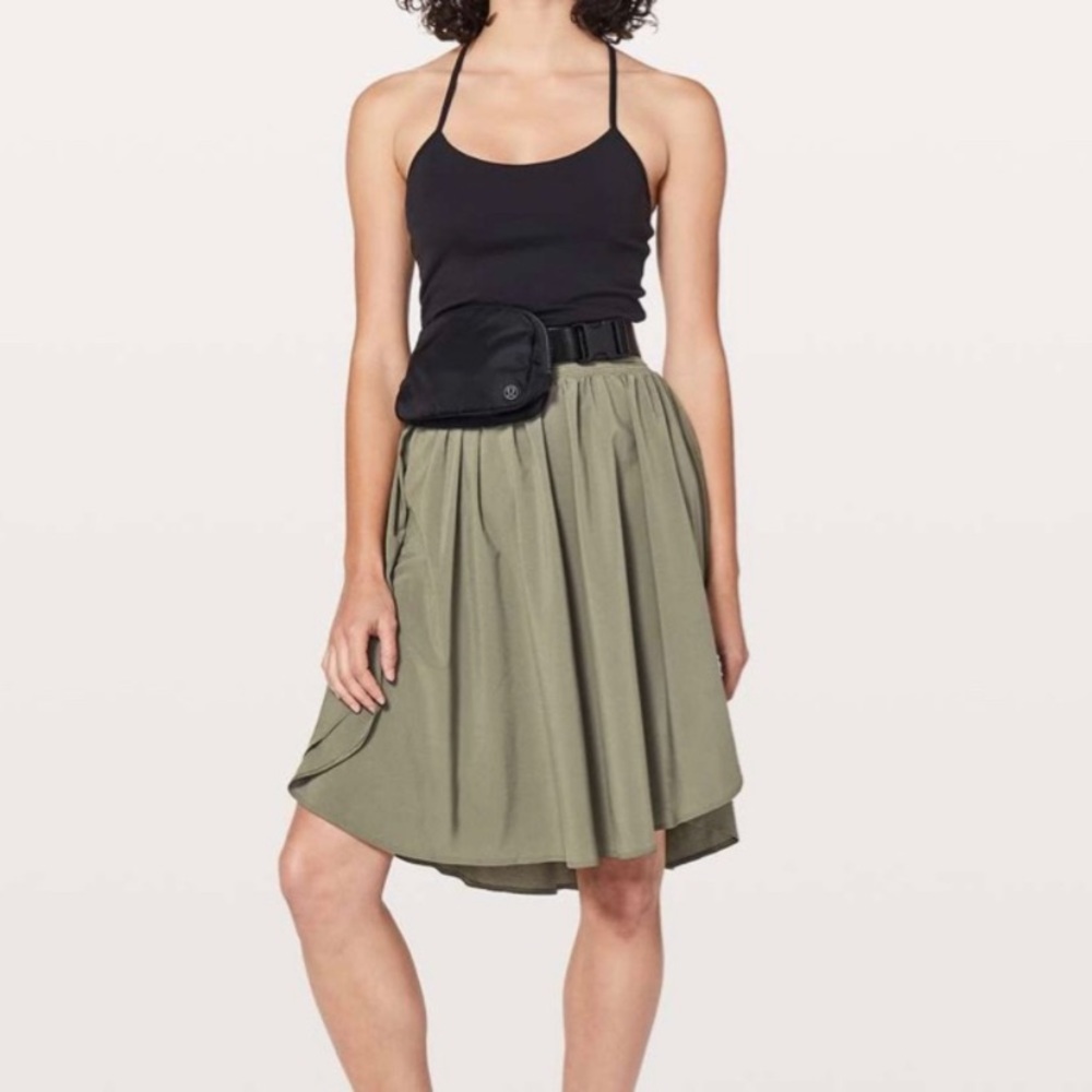 EUC Lululemon The Everyday Skirt Sage Olive Green